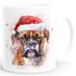 Tasse Hunde-Motiv Weihnachten Weihnachtsmütze lustig Hunderassen Geschenk Hundebesitzer Aquarell SpecialMe®preview