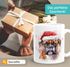 Tasse Hunde-Motiv Weihnachten Weihnachtsmütze lustig Hunderassen Geschenk Hundebesitzer Aquarell SpecialMe®preview