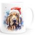 Tasse Hunde-Motiv Weihnachten Weihnachtsmütze lustig Hunderassen Geschenk Hundebesitzer Aquarell SpecialMe®preview