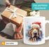 Tasse Hunde-Motiv Weihnachten Weihnachtsmütze lustig Hunderassen Geschenk Hundebesitzer Aquarell SpecialMe®preview