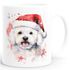 Tasse Hunde-Motiv Weihnachten Weihnachtsmütze lustig Hunderassen Geschenk Hundebesitzer Aquarell SpecialMe®preview