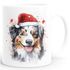 Tasse Hunde-Motiv Weihnachten Weihnachtsmütze lustig Hunderassen Geschenk Hundebesitzer Aquarell SpecialMe®preview