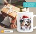 Tasse Hunde-Motiv Weihnachten Weihnachtsmütze lustig Hunderassen Geschenk Hundebesitzer Aquarell SpecialMe®preview