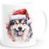 Tasse Hunde-Motiv Weihnachten Weihnachtsmütze lustig Hunderassen Geschenk Hundebesitzer Aquarell SpecialMe®preview