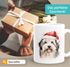Tasse Hunde-Motiv Weihnachten Weihnachtsmütze lustig Hunderassen Geschenk Hundebesitzer Aquarell SpecialMe®preview