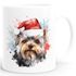 Tasse Hunde-Motiv Weihnachten Weihnachtsmütze lustig Hunderassen Geschenk Hundebesitzer Aquarell SpecialMe®preview