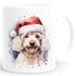Tasse Hunde-Motiv Weihnachten Weihnachtsmütze lustig Hunderassen Geschenk Hundebesitzer Aquarell SpecialMe®preview