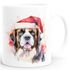 Tasse Hunde-Motiv Weihnachten Weihnachtsmütze lustig Hunderassen Geschenk Hundebesitzer Aquarell SpecialMe®preview