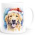 Tasse Hunde-Motiv Weihnachten Weihnachtsmütze lustig Hunderassen Geschenk Hundebesitzer Aquarell SpecialMe®preview