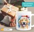Tasse Hunde-Motiv Weihnachten Weihnachtsmütze lustig Hunderassen Geschenk Hundebesitzer Aquarell SpecialMe®preview