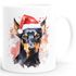 Tasse Hunde-Motiv Weihnachten Weihnachtsmütze lustig Hunderassen Geschenk Hundebesitzer Aquarell SpecialMe®preview