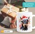 Tasse Hunde-Motiv Weihnachten Weihnachtsmütze lustig Hunderassen Geschenk Hundebesitzer Aquarell SpecialMe®preview