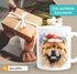 Tasse Hunde-Motiv Weihnachten Weihnachtsmütze lustig Hunderassen Geschenk Hundebesitzer Aquarell SpecialMe®preview