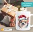 Tasse Hunde-Motiv Weihnachten Weihnachtsmütze lustig Hunderassen Geschenk Hundebesitzer Aquarell SpecialMe®preview
