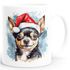 Tasse Hunde-Motiv Weihnachten Weihnachtsmütze lustig Hunderassen Geschenk Hundebesitzer Aquarell SpecialMe®preview