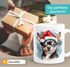 Tasse Hunde-Motiv Weihnachten Weihnachtsmütze lustig Hunderassen Geschenk Hundebesitzer Aquarell SpecialMe®preview