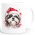Tasse Hunde-Motiv Weihnachten Weihnachtsmütze lustig Hunderassen Geschenk Hundebesitzer Aquarell SpecialMe®preview