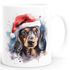 Tasse Hunde-Motiv Weihnachten Weihnachtsmütze lustig Hunderassen Geschenk Hundebesitzer Aquarell SpecialMe®preview