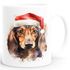 Tasse Hunde-Motiv Weihnachten Weihnachtsmütze lustig Hunderassen Geschenk Hundebesitzer Aquarell SpecialMe®preview