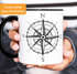 Tasse Kaffeetasse Kompass Windrose Abenteurer Campingbecher Teetasse Keramiktasse MoonWorks®preview
