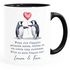 Tasse Liebe Liebeserklärung Heiratsantrag Pinguin Paar Spruch personalisiert Namen Ein Leben lang SpecialMe®preview