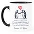 Tasse Liebe Liebeserklärung Heiratsantrag Pinguin Paar Spruch personalisiert Namen Ein Leben lang SpecialMe®preview