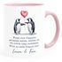 Tasse Liebe Liebeserklärung Heiratsantrag Pinguin Paar Spruch personalisiert Namen Ein Leben lang SpecialMe®preview