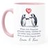 Tasse Liebe Liebeserklärung Heiratsantrag Pinguin Paar Spruch personalisiert Namen Ein Leben lang SpecialMe®preview