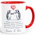 Tasse Liebe Liebeserklärung Heiratsantrag Pinguin Paar Spruch personalisiert Namen Ein Leben lang SpecialMe®preview