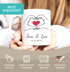 Tasse Liebe personalisiert mit Namen und Datum Motiv Hände Herz Geschenk Jahrestag Partner Mann Frau SpecialMe®preview
