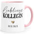 Tasse Lieblingskollege Lieblingskollegin Geschenkidee personalisiert mit Name Herz Wunschname SpecialMe®preview