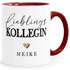 Tasse Lieblingskollege Lieblingskollegin Geschenkidee personalisiert mit Name Herz Wunschname SpecialMe®preview