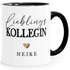 Tasse Lieblingskollege Lieblingskollegin Geschenkidee personalisiert mit Name Herz Wunschname SpecialMe®preview