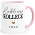 Tasse Lieblingskollege Lieblingskollegin Geschenkidee personalisiert mit Name Herz Wunschname SpecialMe®preview