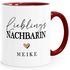 Tasse Lieblingsnachbar Lieblingsnachbarin Geschenkidee personalisiert mit Name Herz Wunschname SpecialMe®preview