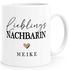 Tasse Lieblingsnachbar Lieblingsnachbarin Geschenkidee personalisiert mit Name Herz Wunschname SpecialMe®preview