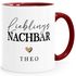 Tasse Lieblingsnachbar Lieblingsnachbarin Geschenkidee personalisiert mit Name Herz Wunschname SpecialMe®preview