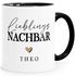 Tasse Lieblingsnachbar Lieblingsnachbarin Geschenkidee personalisiert mit Name Herz Wunschname SpecialMe®preview