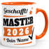 Tasse Master Abschluss mit Name und Jahr 2026 anpassbar Geschenk Masterabschluss Masterarbeit Studium bestandene Prüfung SpecialMe®preview