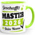 Tasse Master Abschluss mit Name und Jahr 2026 anpassbar Geschenk Masterabschluss Masterarbeit Studium bestandene Prüfung SpecialMe®preview