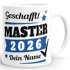 Tasse Master Abschluss mit Name und Jahr 2026 anpassbar Geschenk Masterabschluss Masterarbeit Studium bestandene Prüfung SpecialMe®preview