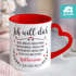 Tasse mit Herz-Henkel  Ich will dich heute, morgen .... Ich liebe dich Geschenkidee Liebe Freund/Freundin/Partner SpecialMe®preview