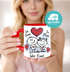 Tasse mit Herz-Henkel Liebe verliebte Strichmännchem Spruch Ich Deins Du Meins Herz Geschenk Valentinstag Jahrestag SpecialMe®preview