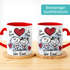 Tasse mit Herz-Henkel Liebe verliebte Strichmännchem Spruch Ich Deins Du Meins Herz Geschenk Valentinstag Jahrestag SpecialMe®preview
