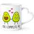 Tasse mit Herz-Henkel Liebes-Spruch You complete me Avocado Motiv Geschenkidee Valentinstag Freund/Freundin Partner/in SpecialMe®preview