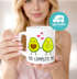 Tasse mit Herz-Henkel Liebes-Spruch You complete me Avocado Motiv Geschenkidee Valentinstag Freund/Freundin Partner/in SpecialMe®preview
