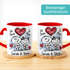 Tasse mit Herz-Henkel personalisiert verliebte Strichmännchem Spruch Ich Deins Du Meins Wunschnamen Geschenk Liebe SpecialMe®preview