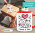 Tasse mit Herz-Henkel personalisiert verliebte Strichmännchem Spruch Ich Deins Du Meins Wunschnamen Geschenk Liebe SpecialMe®preview