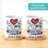 Tasse mit Herz-Henkel personalisiert verliebte Strichmännchem Spruch Ich Deins Du Meins Wunschnamen Geschenk Liebe SpecialMe®preview