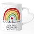 Tasse mit Herzhenkel Regenbogen personalisiert mit Name und Wunschtext dein eigener Text personalisierbare Geschenke SpecialMe®preview
